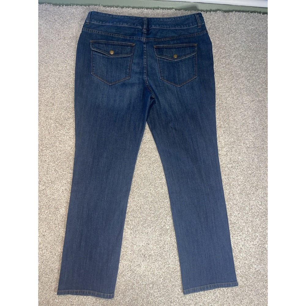 Lauren Ralph Lauren Jeans Co Womens Jeans Flap Pockets Sz 16 Stretch‎ Blue